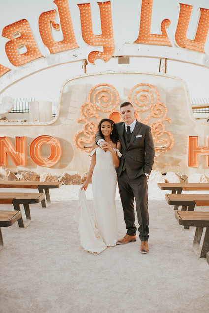 Neon Museum Vegas wedding