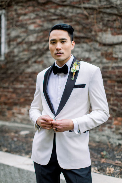 modern white suit jacket