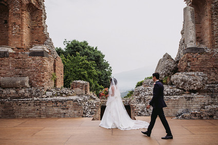 Sicily wedding at the ancient Greek theatre of Taormina