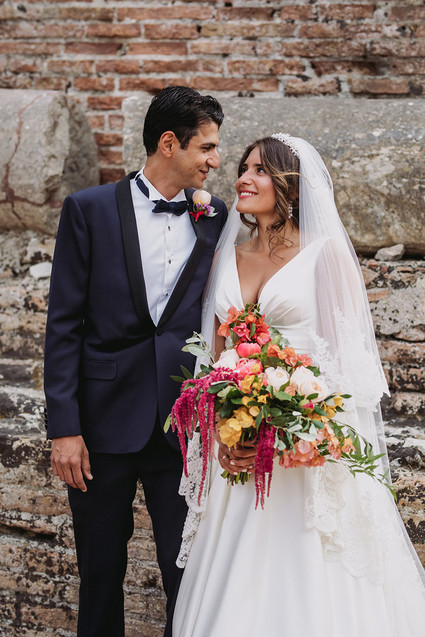 Sicily wedding at the ancient Greek theatre of Taormina