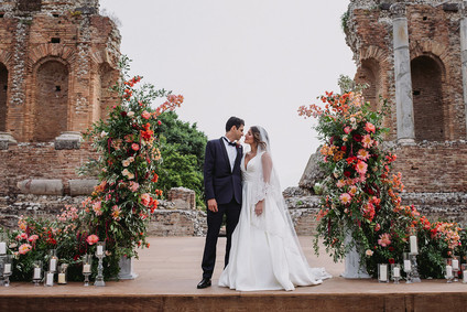 Sicily wedding at the ancient Greek theatre of Taormina