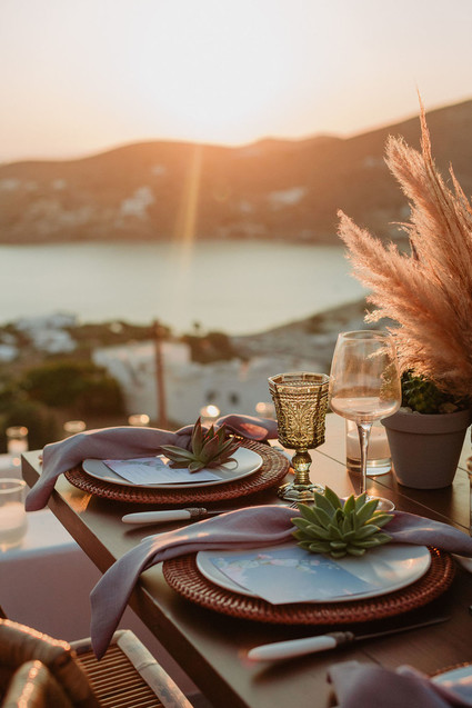 Sunset wedding at Ios Club