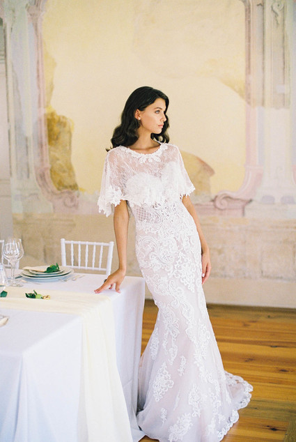 romantic beaded wedding dress