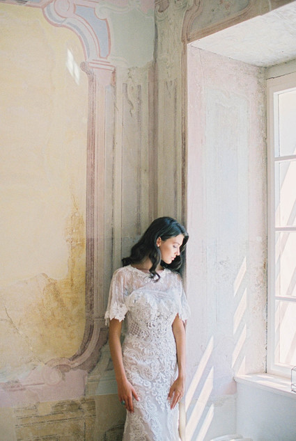 romantic beaded wedding dress