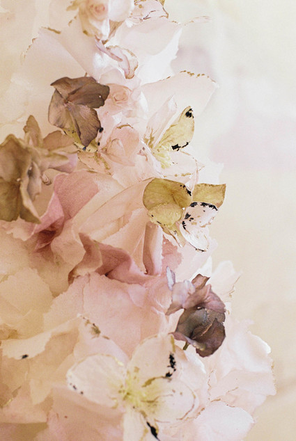 gorgeous fine art ruffle wedding cake