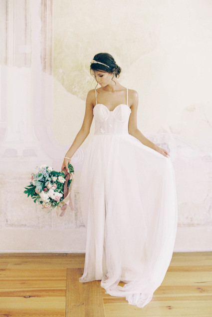 Light, flowy bridal gown