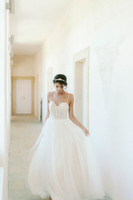 Light, flowy bridal gown
