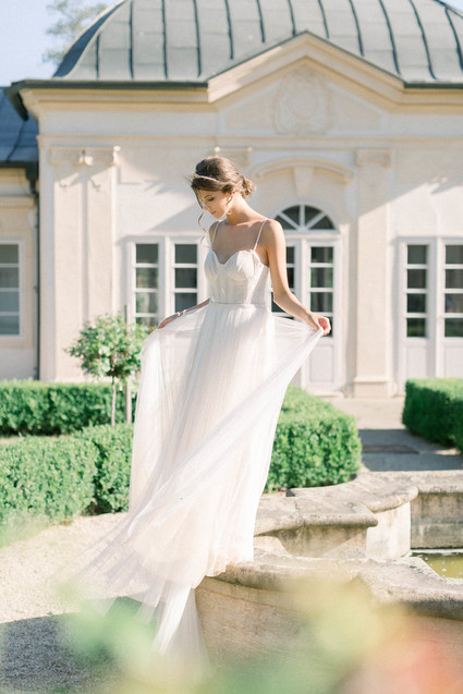 Light, flowy bridal gown