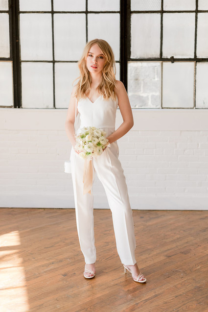 modern bridal jumpsuit Inspiration