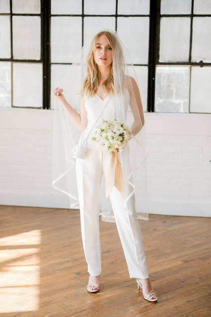 modern bridal jumpsuit Inspiration