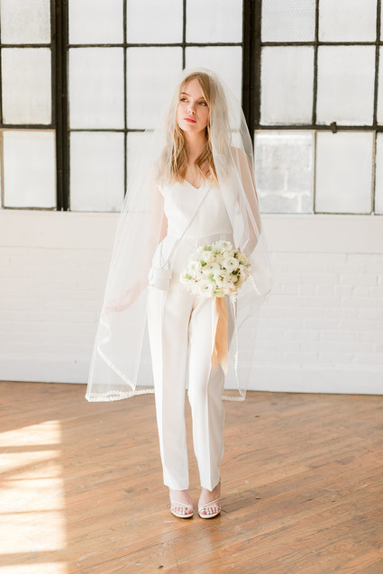 modern bridal jumpsuit Inspiration