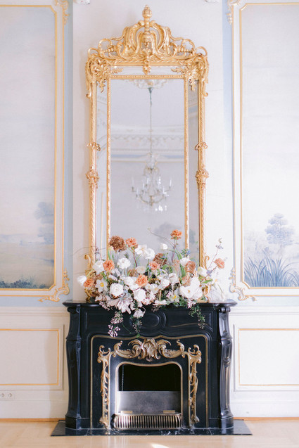 Something blue gold + blue wedding