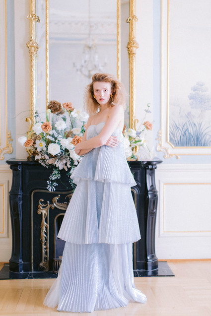 blue wedding dress