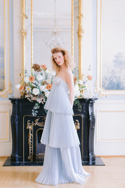 blue wedding dress