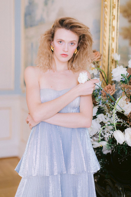 blue wedding dress