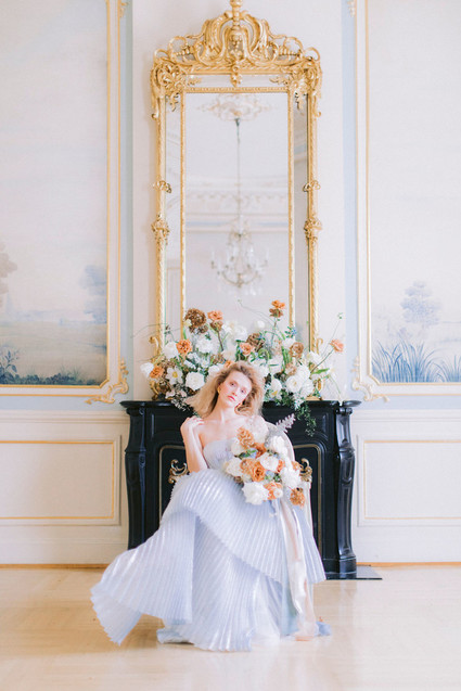 Something blue gold + blue wedding