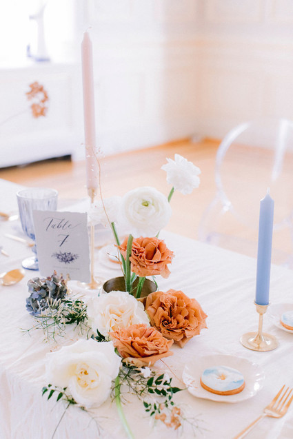 Something blue gold + blue wedding