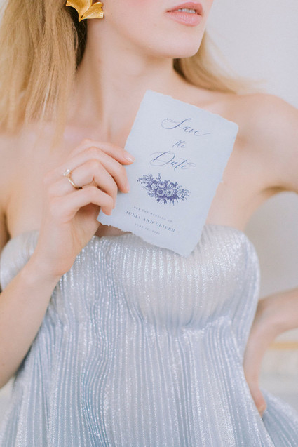 Something blue gold + blue wedding