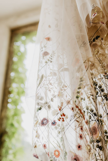 Floral wedding dress