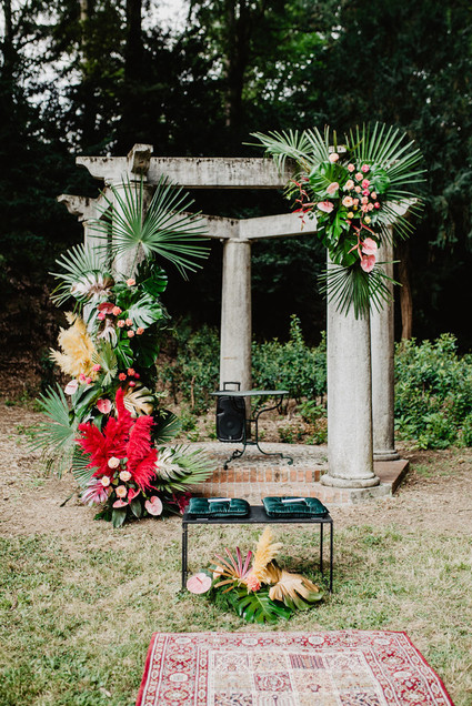 Colorful tropical ceremony