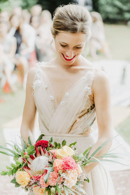 floral bridal gown