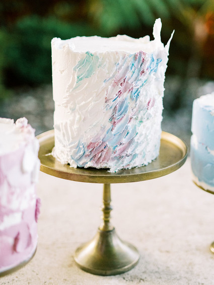 cute painted wedding cake