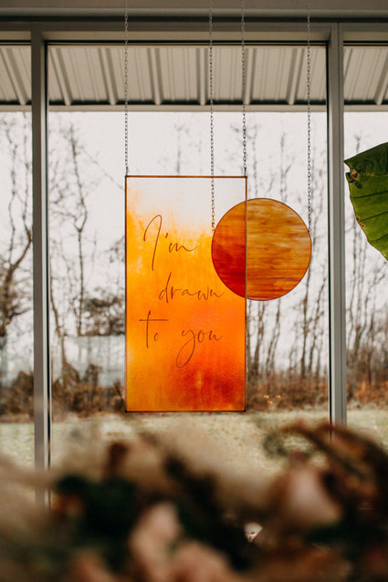 stained glass signage for wedding