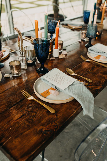 modern desert inspired place setting
