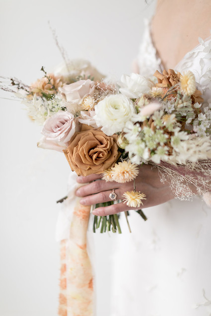 dried flower bridal bouquet