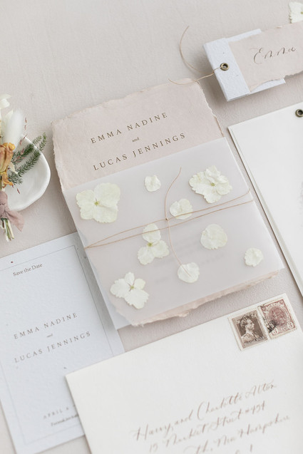 soft, romantic wedding stationery
