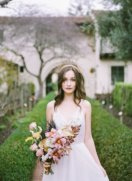 gold bridal headpiece