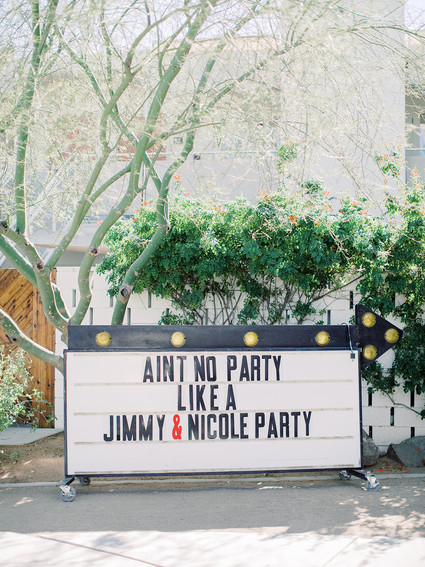 Ace Hotel Palm Springs wedding sign Inspiration