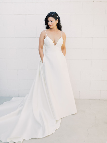 chic modern BHLDN wedding dress Inspiration