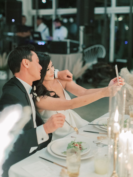 Formal black and white Palm Springs wedding Inspiration