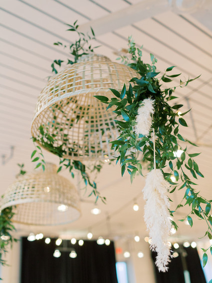Green and white wedding reception Inspiration