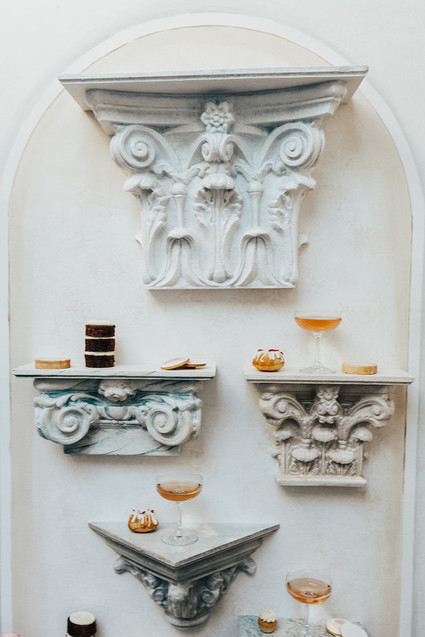 wine and dessert display