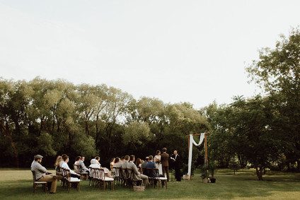 Backyard micro wedding
