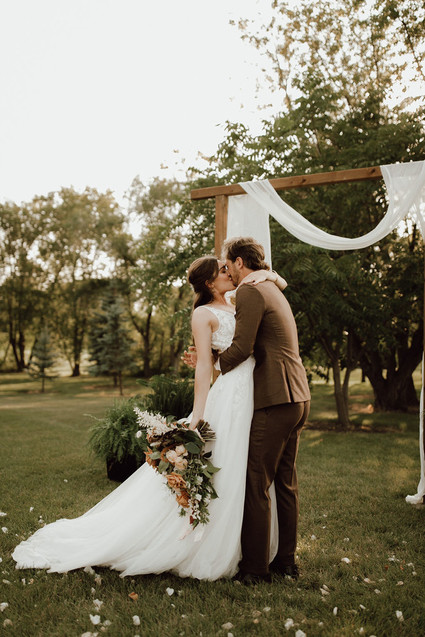 Backyard micro wedding