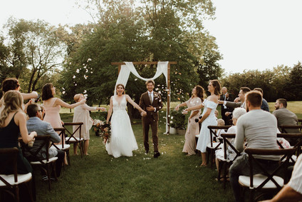 Backyard micro wedding