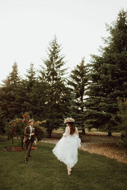 Backyard micro wedding