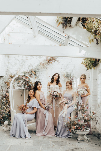 Pastel bridesmaids