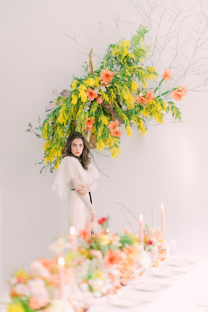 Colorful floral installation