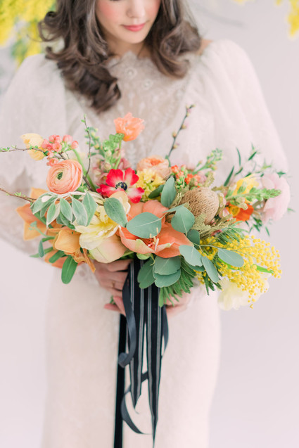 Colorful bridal bouquet