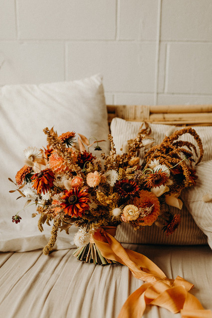 Dried floral bouquet
