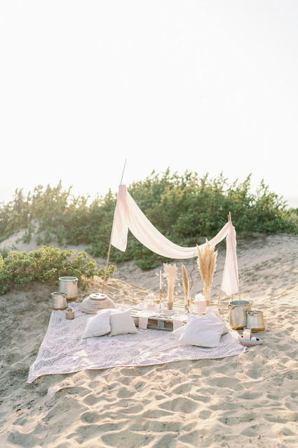 Beach tablescape
