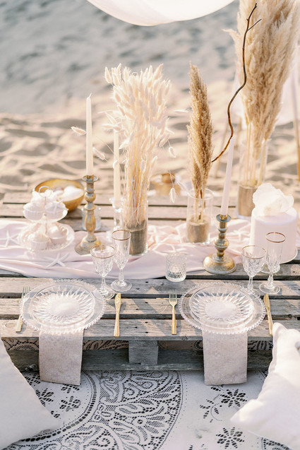 Beach tablescape