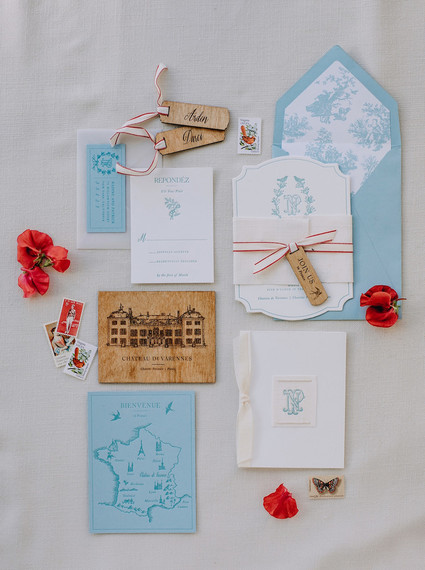 red wedding invites