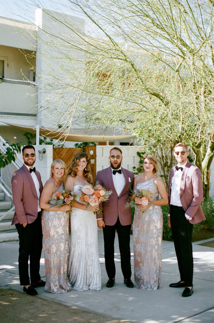 Palm Springs wedding party