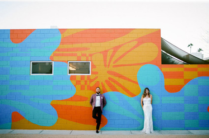 Ace Hotel Palm Springs wedding portrait