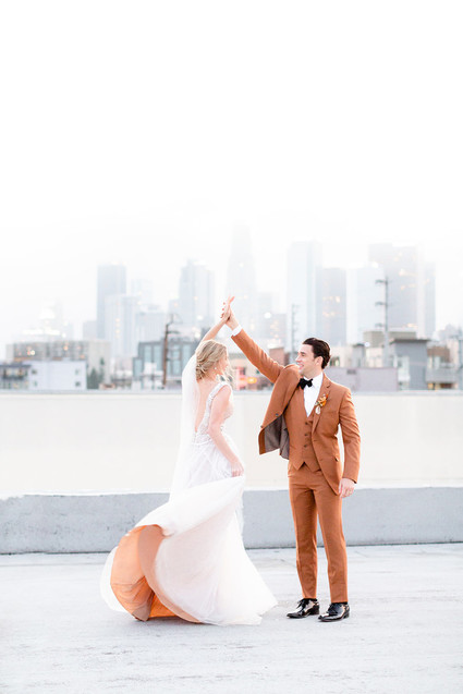 rooftop autumn elopement